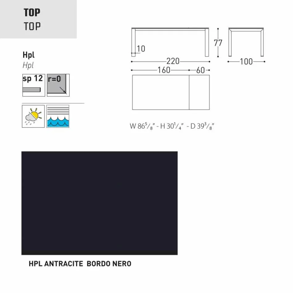 Varaschin Dolmen tavolo da giardino allungabile, fino a 380 cm Viadurini