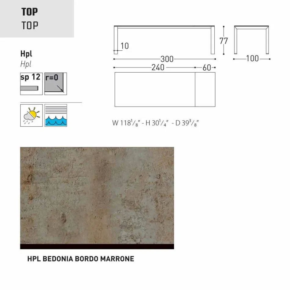 Varaschin Dolmen tavolo da giardino allungabile, fino a 380 cm Viadurini