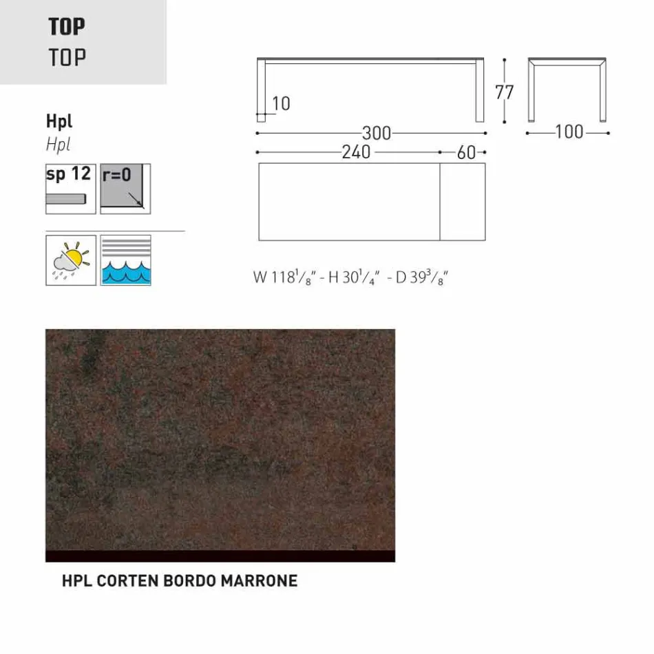 Varaschin Dolmen tavolo da giardino allungabile, fino a 380 cm Viadurini