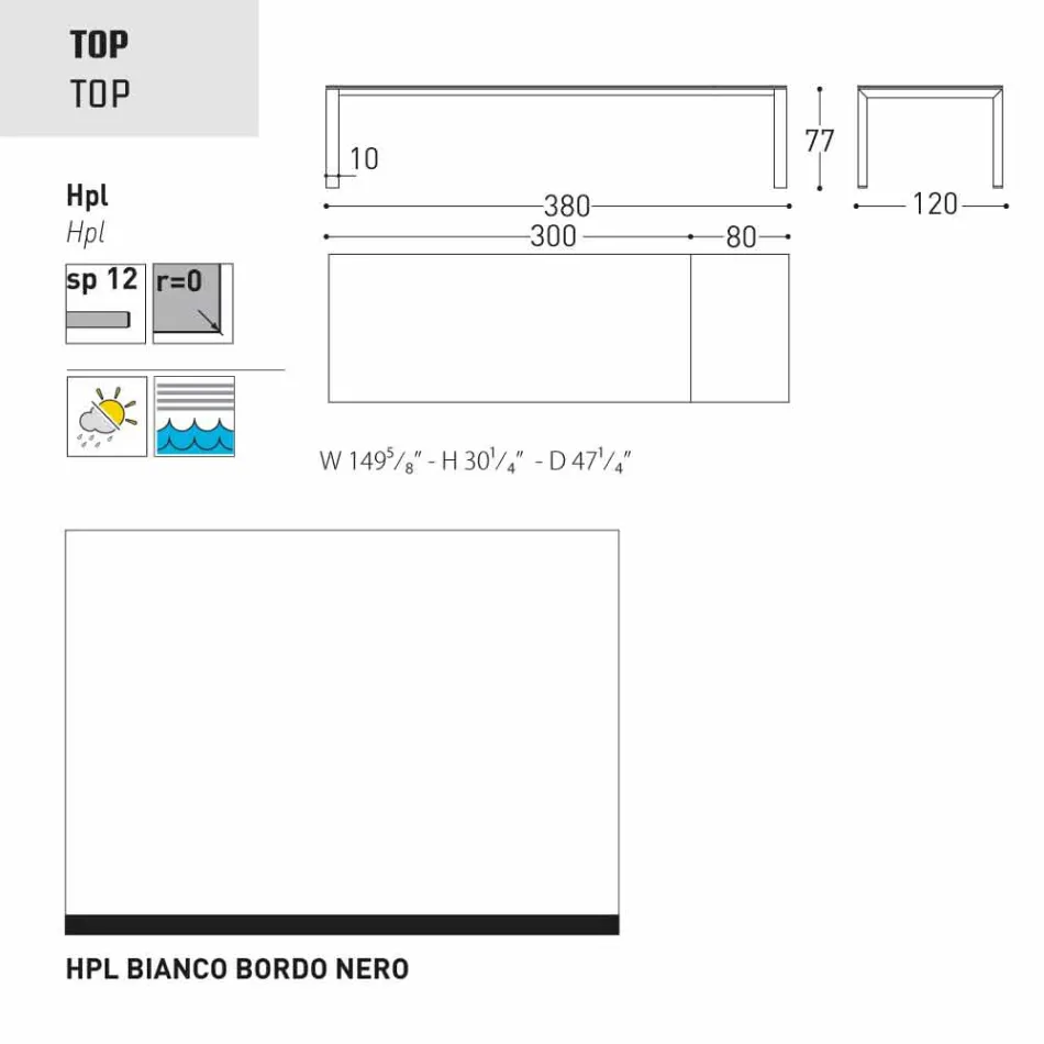 Varaschin Dolmen tavolo da giardino allungabile, fino a 380 cm Viadurini