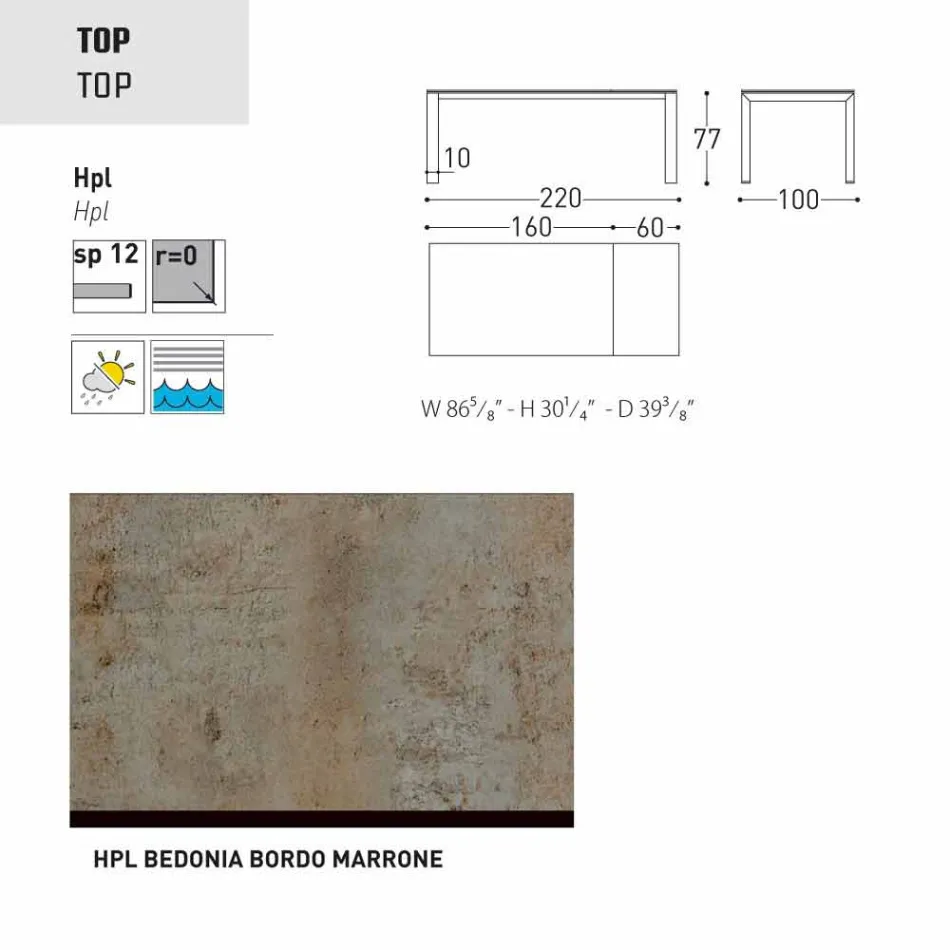 Varaschin Dolmen tavolo da giardino allungabile, fino a 380 cm Viadurini