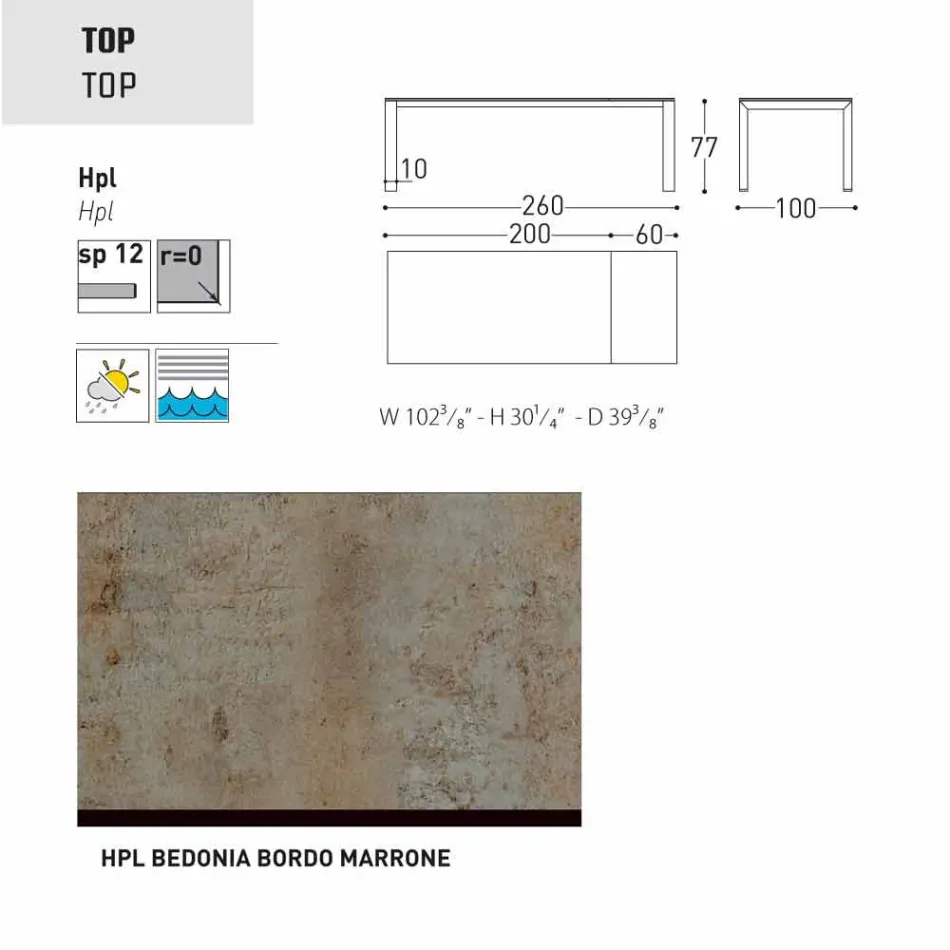 Varaschin Dolmen tavolo da giardino allungabile, fino a 380 cm Viadurini