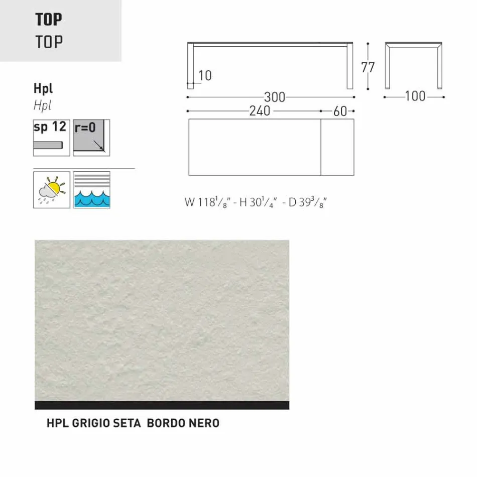 Varaschin Dolmen tavolo da giardino allungabile, fino a 380 cm Viadurini