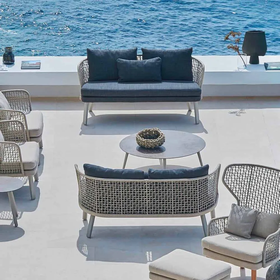 Varaschin Emma divano da giardino due posti imbottito moderno Viadurini