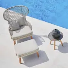 Varaschin Emma poggiapiedi da esterno di design in tessuto imbottito Viadurini