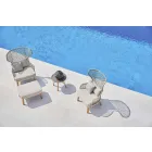 Varaschin Emma poggiapiedi da esterno di design in tessuto imbottito Viadurini