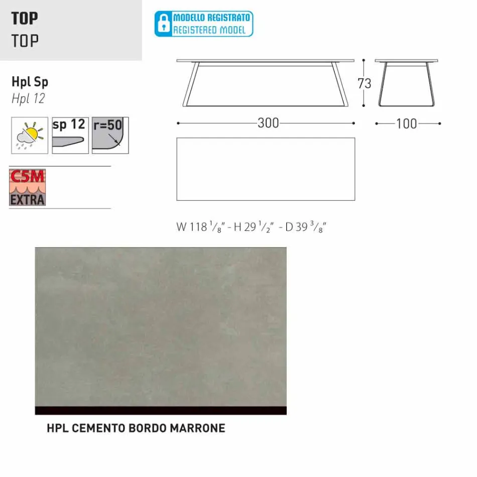 Varaschin Kolonaki tavolo da giardino moderno in diverse dimensioni Viadurini