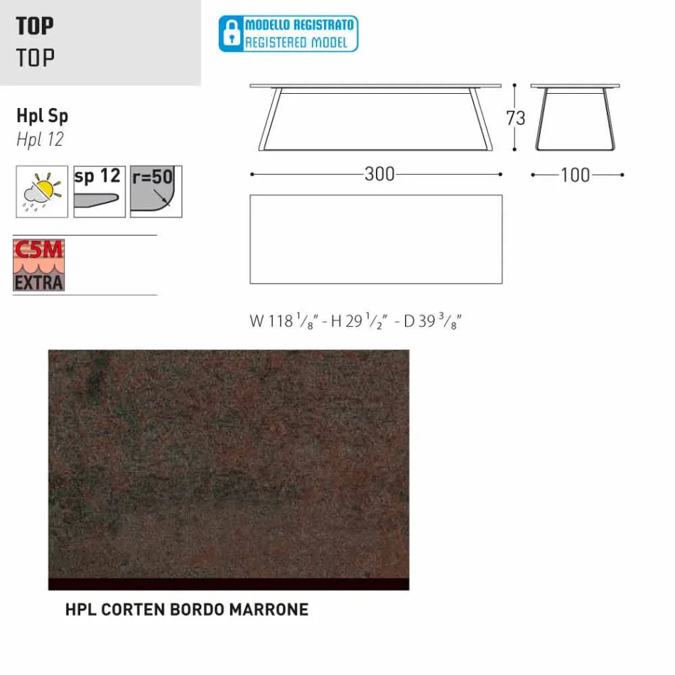 Varaschin Kolonaki tavolo da giardino moderno in diverse dimensioni Viadurini