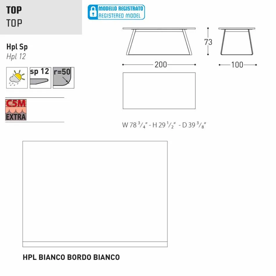 Varaschin Kolonaki tavolo da giardino moderno in diverse dimensioni Viadurini