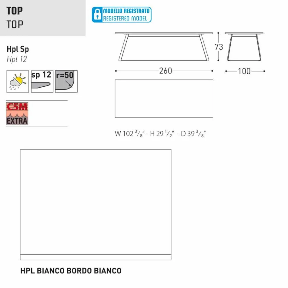 Varaschin Kolonaki tavolo da giardino moderno in diverse dimensioni Viadurini