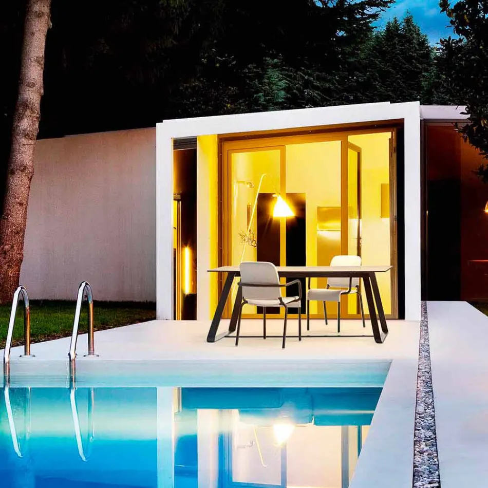 Varaschin Kolonaki tavolo da giardino moderno in diverse dimensioni Viadurini