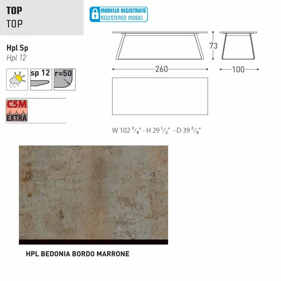 Varaschin Kolonaki tavolo da giardino moderno in diverse dimensioni Viadurini