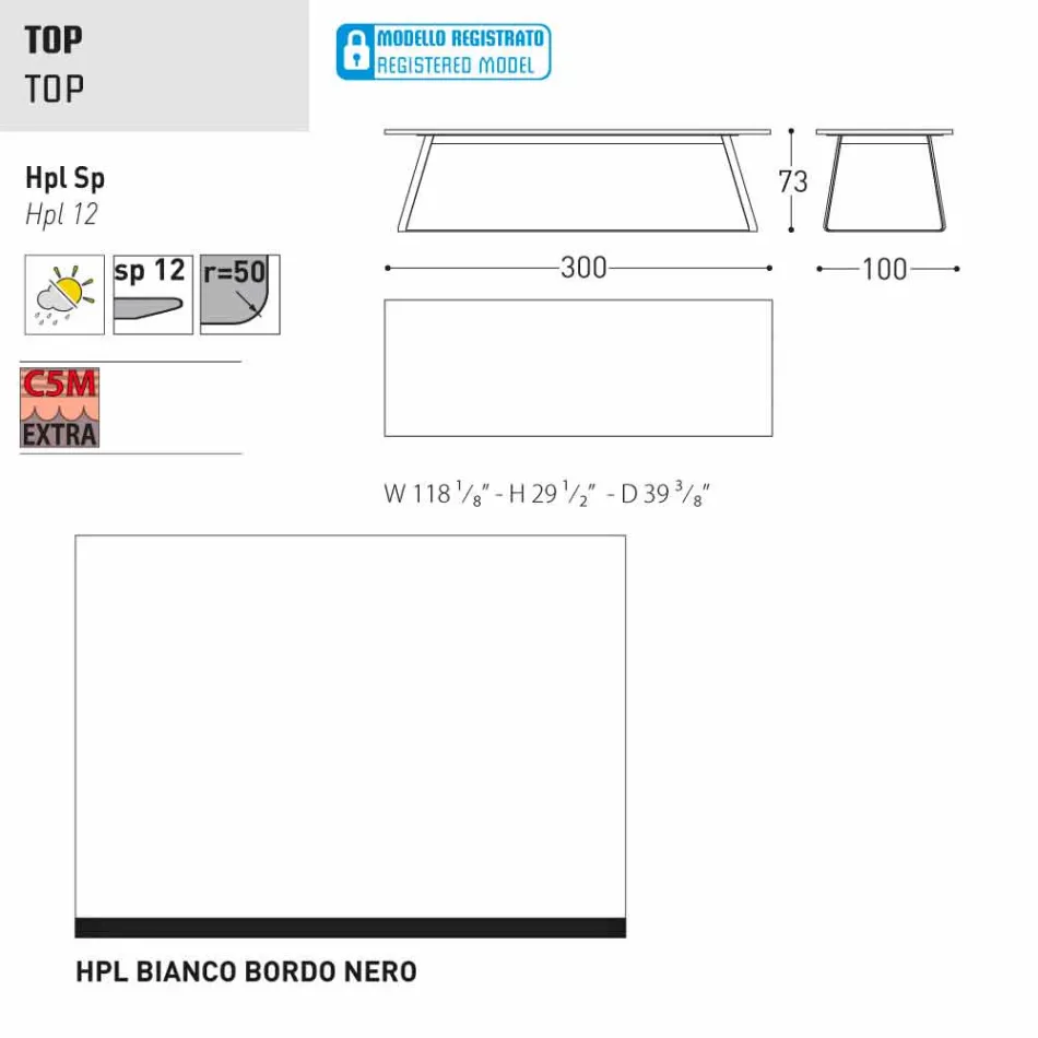 Varaschin Kolonaki tavolo da giardino moderno in diverse dimensioni Viadurini