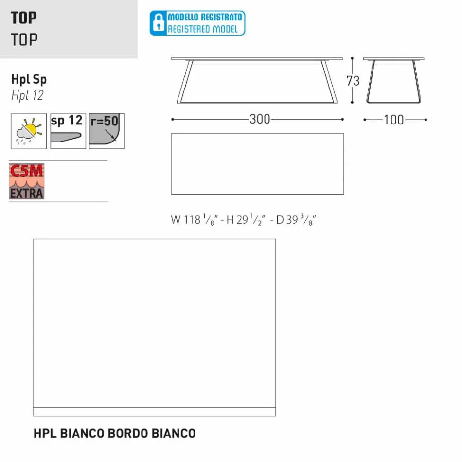 Varaschin Kolonaki tavolo da giardino moderno in diverse dimensioni Viadurini