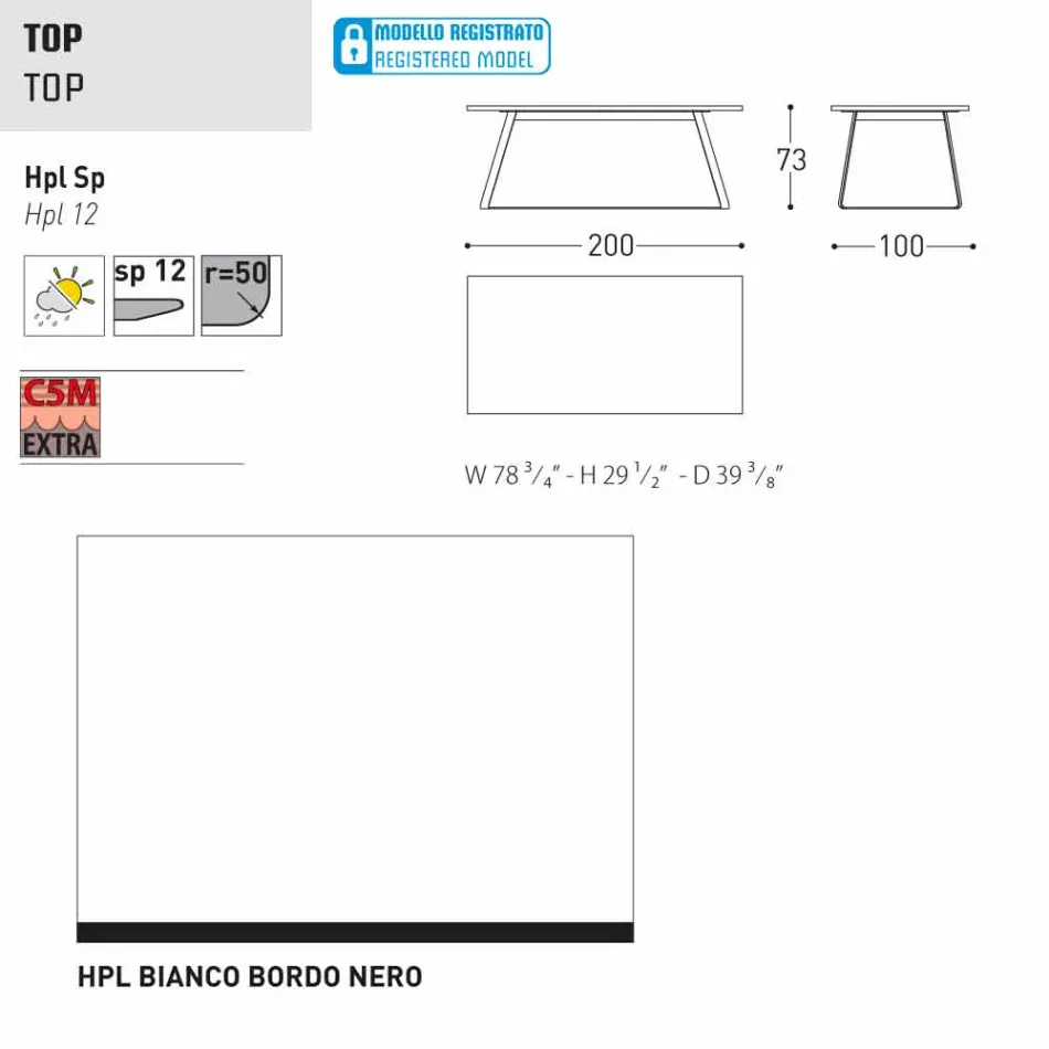 Varaschin Kolonaki tavolo da giardino moderno in diverse dimensioni Viadurini