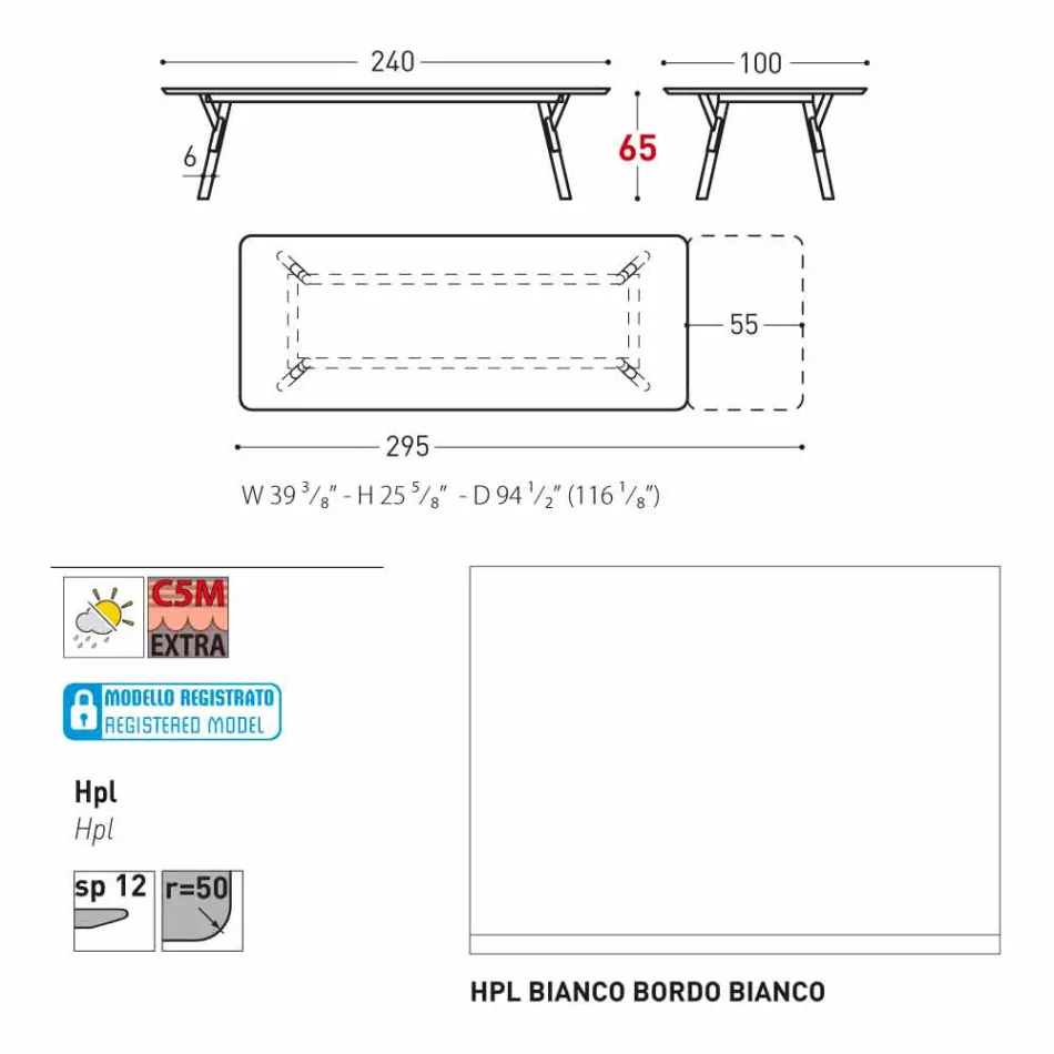 Varaschin Link tavolo allungabile da giardino con gambe in teak,H65 cm Viadurini