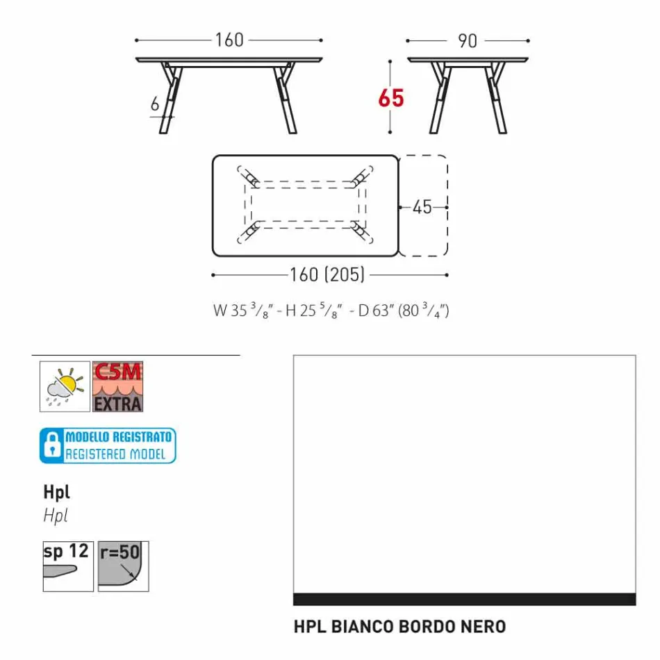 Varaschin Link tavolo allungabile da giardino con gambe in teak,H65 cm Viadurini