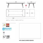 Varaschin Link tavolo allungabile da giardino H 65 cm, fino a 350 cm Viadurini