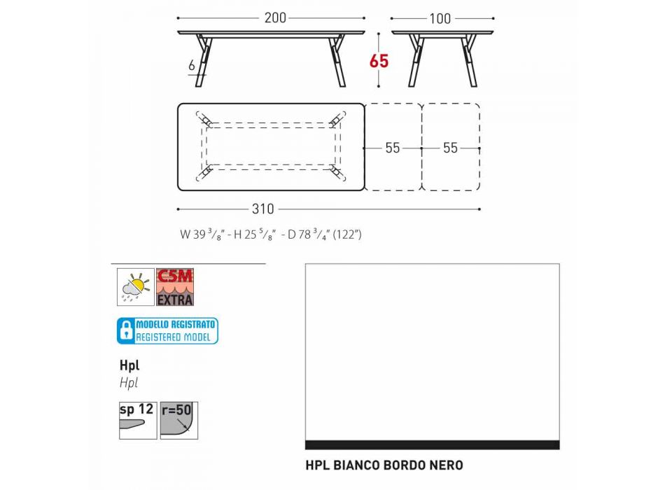 Varaschin Link tavolo allungabile da giardino H 65 cm, fino a 350 cm Viadurini