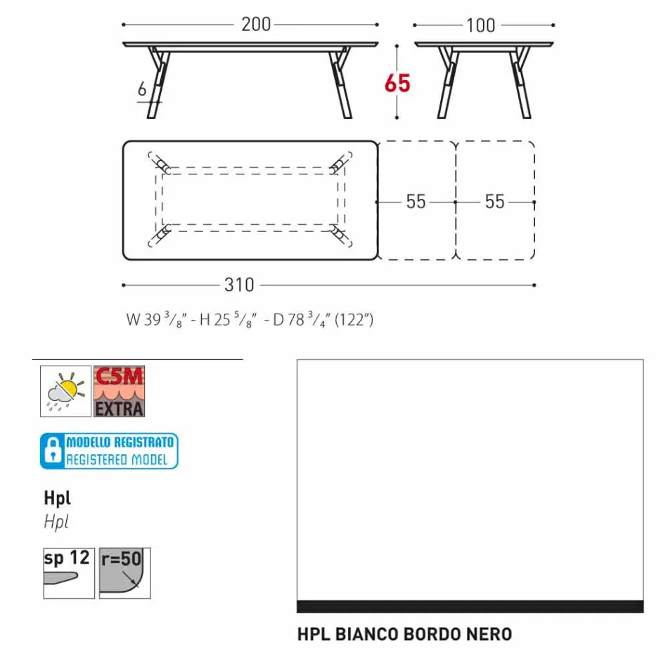 Varaschin Link tavolo allungabile da giardino H 65 cm, fino a 350 cm Viadurini