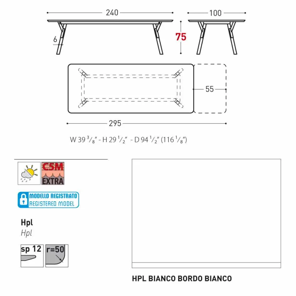 Varaschin Link tavolo da giardino allungabile con gambe in teak,H75 cm Viadurini