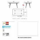 Varaschin Link tavolo da giardino allungabile con gambe in teak,H75 cm Viadurini