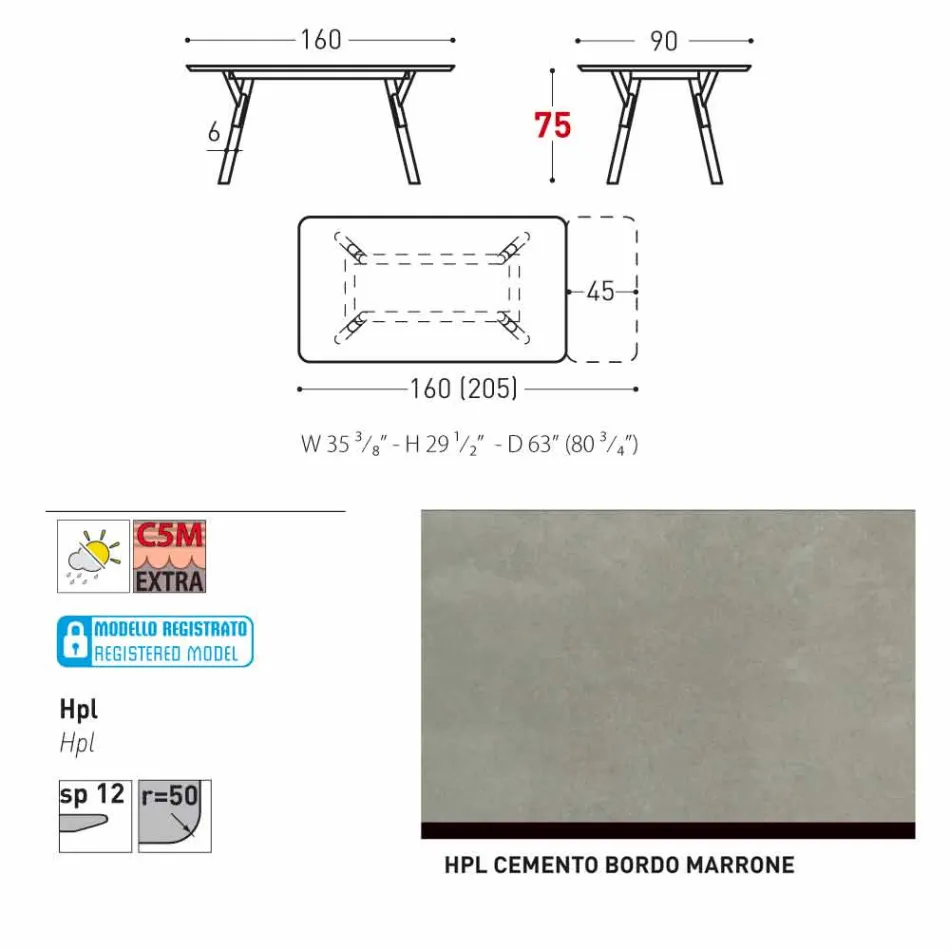 Varaschin Link tavolo da giardino allungabile con gambe in teak,H75 cm Viadurini