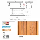 Varaschin Link tavolo da giardino allungabile con gambe in teak,H75 cm Viadurini