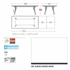 Varaschin Link tavolo da giardino allungabile con gambe in teak,H75 cm Viadurini