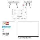 Varaschin Link tavolo da giardino allungabile con gambe in teak,H75 cm Viadurini