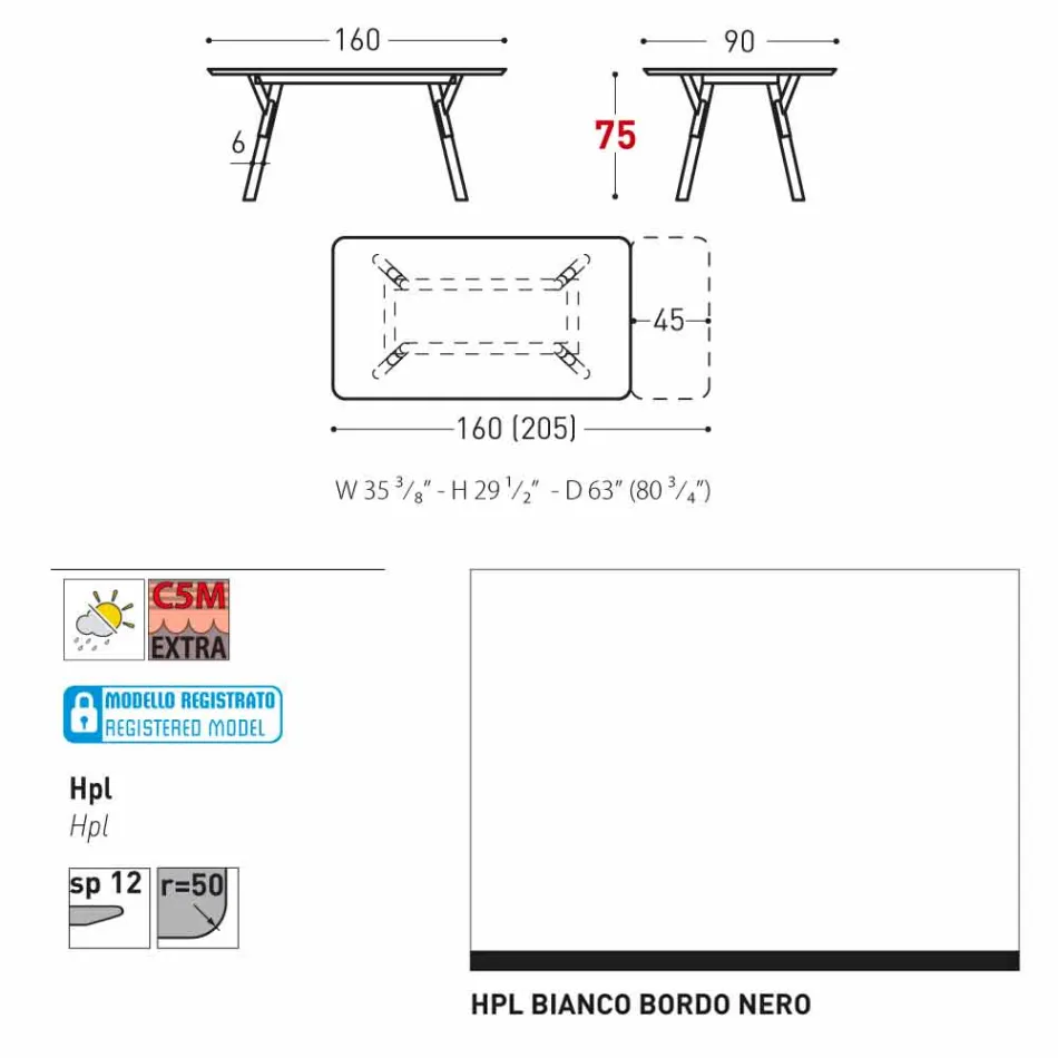 Varaschin Link tavolo da giardino allungabile con gambe in teak,H75 cm Viadurini