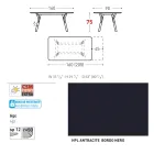 Varaschin Link tavolo da giardino allungabile design moderno, H 73,2 cm Viadurini