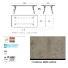 Varaschin Link tavolo da giardino allungabile design moderno, H 73,2 cm Viadurini