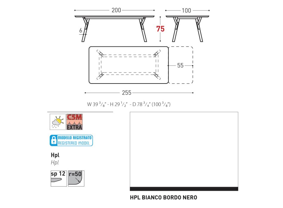 Varaschin Link tavolo da giardino allungabile design moderno, H 73,2 cm Viadurini