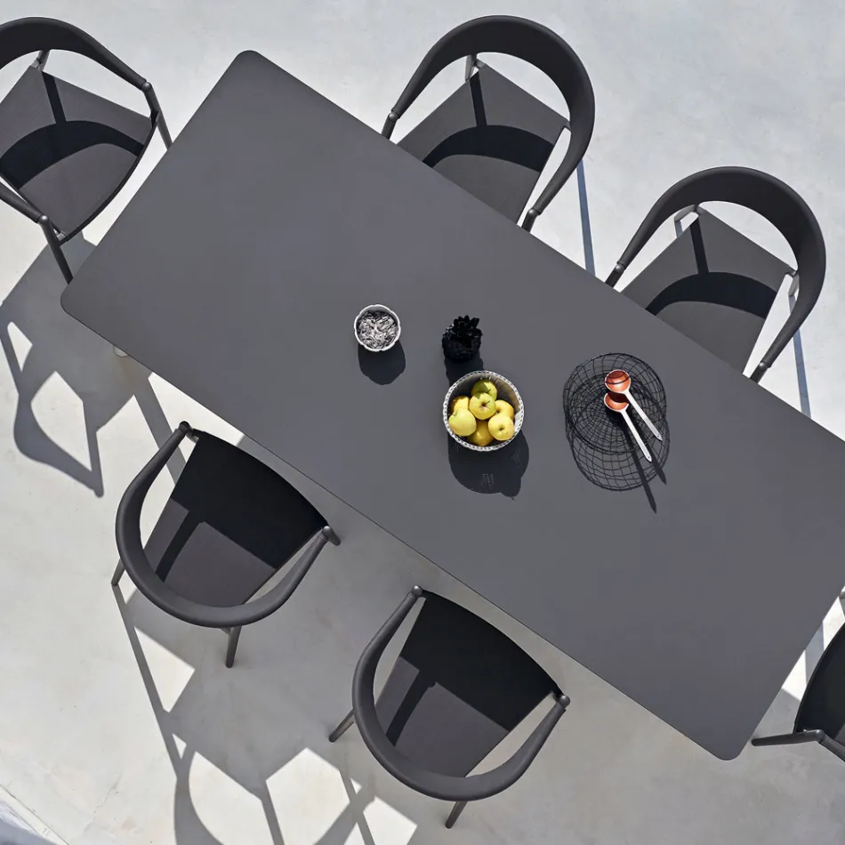 Varaschin Link tavolo da giardino allungabile design moderno, H 73,2 cm Viadurini