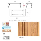 Varaschin Link tavolo da giardino allungabile design moderno, H 73,2 cm Viadurini