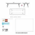 Varaschin Link tavolo da giardino con gambe in legno di teak, H 65 cm Viadurini