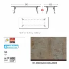 Varaschin Link tavolo da giardino con gambe in legno di teak, H 65 cm Viadurini