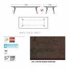 Varaschin Link tavolo da giardino con gambe in legno di teak, H 65 cm Viadurini