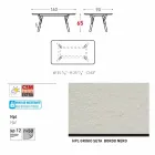 Varaschin Link tavolo da giardino con gambe in legno di teak, H 65 cm Viadurini