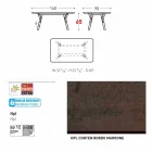 Varaschin Link tavolo da giardino con gambe in legno di teak, H 65 cm Viadurini