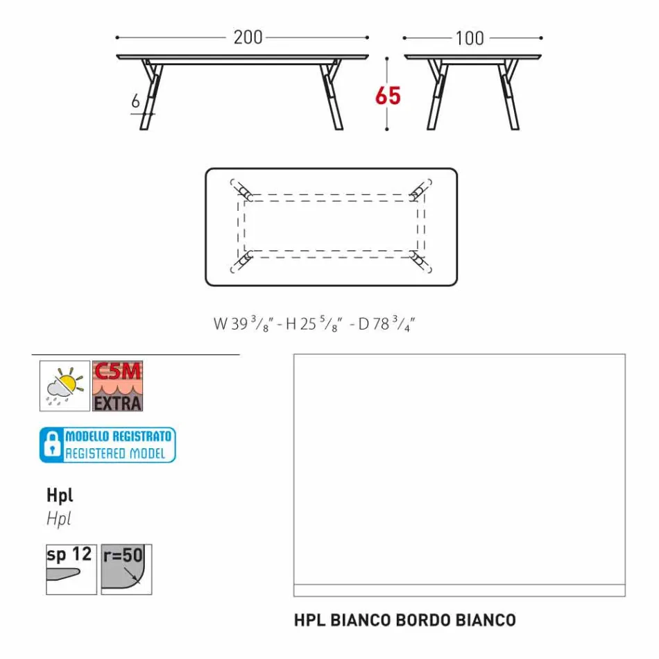 Varaschin Link tavolo da giardino con gambe in legno di teak, H 65 cm Viadurini