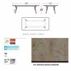 Varaschin Link tavolo da giardino con gambe in legno di teak, H 65 cm Viadurini