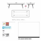 Varaschin Link tavolo da giardino con gambe in legno di teak, H 65 cm Viadurini