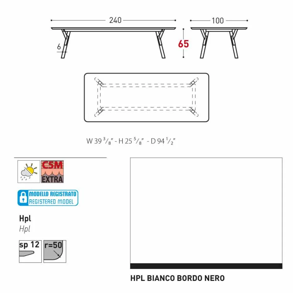 Varaschin Link tavolo da giardino con gambe in legno di teak, H 65 cm Viadurini