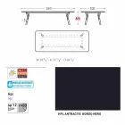 Varaschin Link tavolo da giardino con gambe in legno di teak, H 65 cm Viadurini