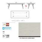 Varaschin Link tavolo da giardino con gambe in legno di teak, H 75 cm Viadurini