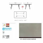 Varaschin Link tavolo da giardino con gambe in legno di teak, H 75 cm Viadurini