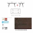 Varaschin Link tavolo da giardino con gambe in legno di teak, H 75 cm Viadurini