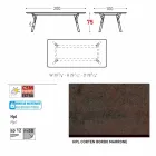 Varaschin Link tavolo da giardino con gambe in legno di teak, H 75 cm Viadurini